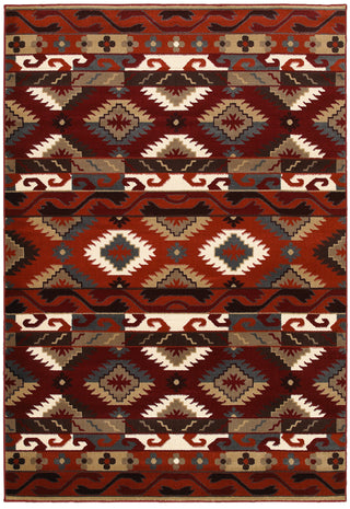 LR Resources Adana 80981 Terracotta Machine Loomed Area Rug 5'3'' X 7'5''