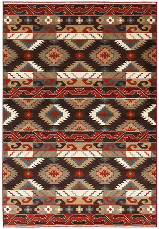 LR Resources Adana 80982 Brown Machine Loomed Area Rug 7'9'' X 9'9''