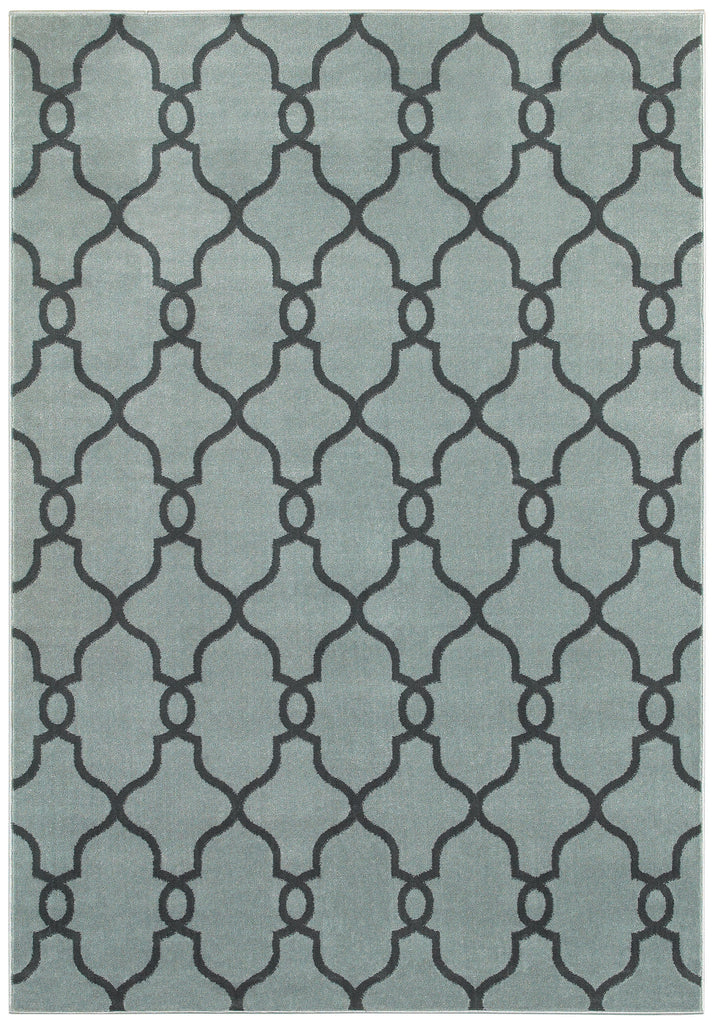 LR Resources Adana 80987 Light Blue Machine Loomed Area Rug 1'9'' X 2'9''