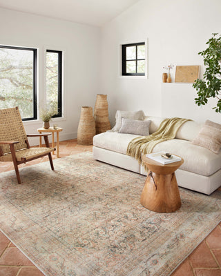 Loloi II Adrian ADR-01 Natural / Apricot Area Rug Lifestyle Image Feature