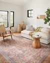 Loloi II Adrian ADR-02 Rust / Denim Area Rug Lifestyle Image Feature