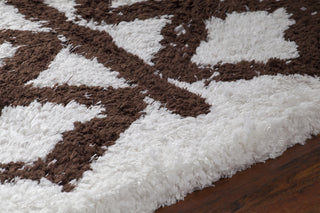 Chandra Aerona AER-40002 White/Brown Area Rug Detail