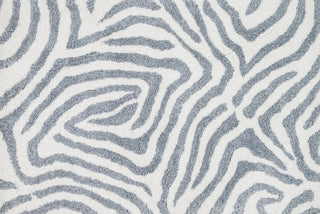 Loloi Kiara Shag KR-02 Ivory / Grey Area Rug aerial 5 x 7-6