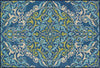 Loloi Mayfield MF-16 Blue / Lime Area Rug aerial 5 x 7-6