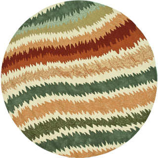 Loloi Enzo EZ-04 Spice Area Rug aerial 7-1 x 7-1 round