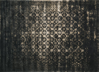 Loloi Journey JO-10 Black / Tan Area Rug aerial 7-6 x 10-5