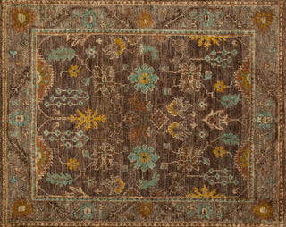 Loloi Empress EU-01 Brown / Taupe Area Rug aerial 7-9 x 9-9