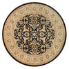Loloi Rylan RL-02 Black / Ivory Area Rug aerial 7 x 7 rounds