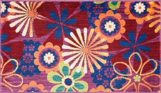 Loloi Isabelle HIS01 Pink / Multi Area Rug aerial 2-2 x 3-9