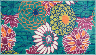 Loloi Isabelle HIS05 Teal / Multi Area Rug aerial 2-2 x 3-9