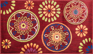 Loloi Isabelle HIS08 Red / Multi Area Rug aerial 2-2 x 3-9