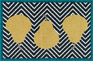 Loloi Tilley HTI02 Navy / Green Area Rug aerial 2-5 x 3-9