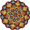 Loloi Gardenia HGA04 Red / Orange Area Rug aerial 3 x 3 round