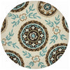 Loloi Summerton SRS08 Ivory / Teal Area Rug 3'0'' X 3'0'' Round