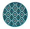 Loloi Terrace HTC08 Teal / Navy Area Rug 3'0'' X 3'0'' Round