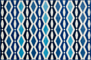 Loloi Juniper JN-03 Ivory / Blue Area Rug aerial 4-4 x 6-7