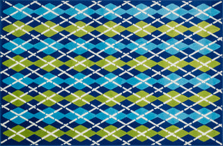 Loloi Juniper JN-04 Blue / Multi Area Rug aerial 4-4 x 6-7