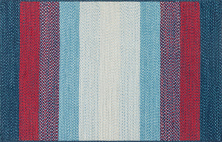 Loloi Garrett GA-05 Blue / Red Area Rug aerial 5-0 x 7-6