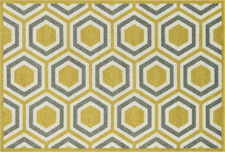 Loloi Catalina HCF01 Citron / Grey Area Rug aerial 5-2 x 7-5