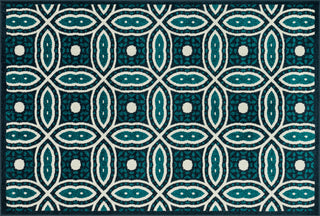 Loloi Catalina HCF02 Navy / Peacock Area Rug aerial 5-2 x 7-5