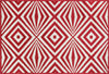 Loloi Catalina HCF04 Red / Ivory Area Rug aerial 5-2 x 7-5