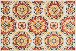 Loloi Oasis OS-11 Red / Multi Area Rug aerial 5-2 x 7-5