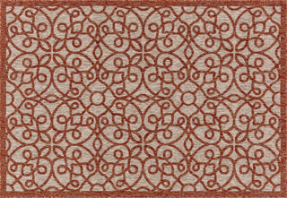 Loloi Newport NP-02 Grey / Spice Area Rug aerial 5-3 x 7-7
