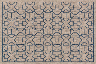 Loloi Newport NP-04 Grey / Blue Machine Loomed Area Rug aerial 5-3 x 7-7