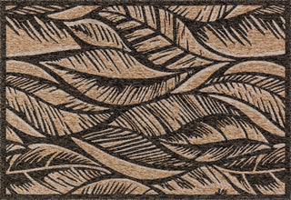 Loloi Newport NP-05 Charcoal / Sand Area Rug aerial 5-3 x 7-7