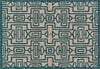 Loloi Newport NP-09 Grey / Teal Area Rug aerial 5-3 x 7-7