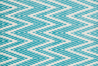 Loloi Cassidy HCD08 Aqua Area Rug aerial 5 x 7-6