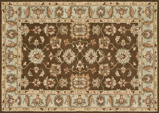 Loloi Fairfield HFF05 Brown / Turquoise Area Rug aerial 5 x 7-6