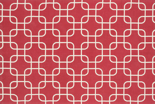 Loloi Geo GEO01 Red / Ivory Area Rug aerial 5 x 7-6