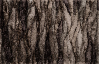 Loloi Glamour Shag GS-02 Peppercorn Hand Tufted Area Rug aerial 5 x 7-6