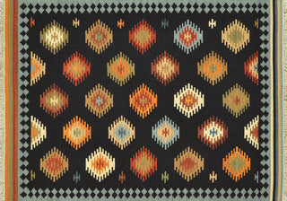 Loloi Isara IA-03 Black / Multi Area Rug aerial 5 x 7-6