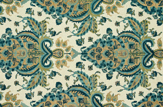 Loloi Taylor HTY05 Blue / Gold Area Rug aerial 5 x 7-6