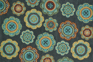 Loloi Taylor HTY07 Midnight / Teal Area Rug aerial 5 x 7-6