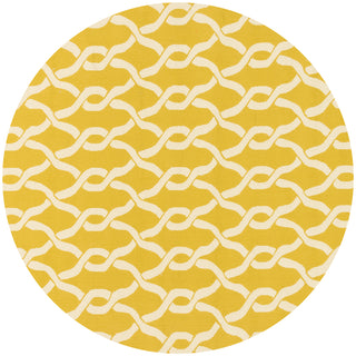 Loloi Venice Beach VB-08 Goldenrod / Ivory Area Rug 7'10'' X 7'10'' Round