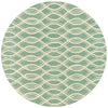 Loloi Venice Beach VB-10 Turquoise / Ivory Area Rug 7'10'' X 7'10'' Round