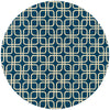 Loloi Venice Beach VB-11 Blue / Ivory Area Rug 7'10'' X 7'10'' Round