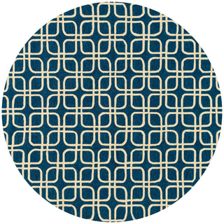 Loloi Venice Beach VB-11 Blue / Ivory Area Rug 7'10'' X 7'10'' Round