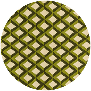 Loloi Venice Beach VB-12 Green Trellis Area Rug 7'10'' X 7'10'' Round