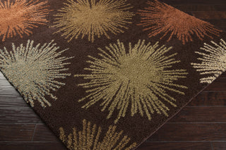 Surya Alfredo AFR-3305 Chocolate Machine Loomed Area Rug Corner Shot