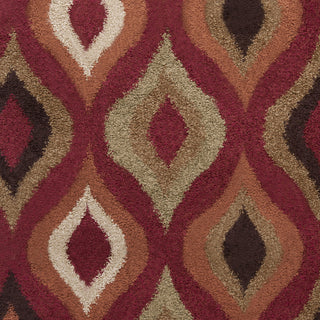 Surya Alfredo AFR-3306 Burgundy Machine Loomed Area Rug Sample Swatch