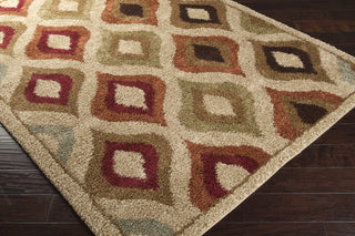 Surya Alfredo AFR-3308 Tan Machine Loomed Area Rug Corner Shot