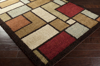 Surya Alfredo AFR-3311 Chocolate Machine Loomed Area Rug Corner Shot