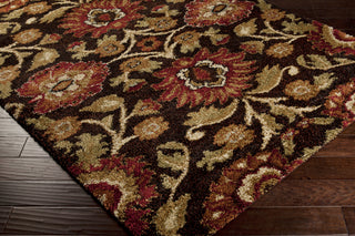 Surya Alfredo AFR-3314 Black Machine Loomed Area Rug Corner Shot