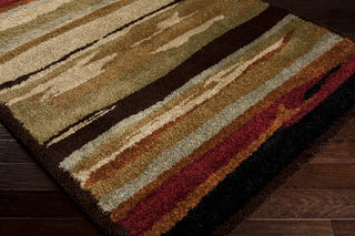 Surya Alfredo AFR-3321 Chocolate Machine Loomed Area Rug Corner Shot