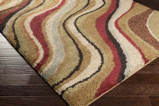 Surya Alfredo AFR-3324 Burgundy Machine Loomed Area Rug Corner Shot