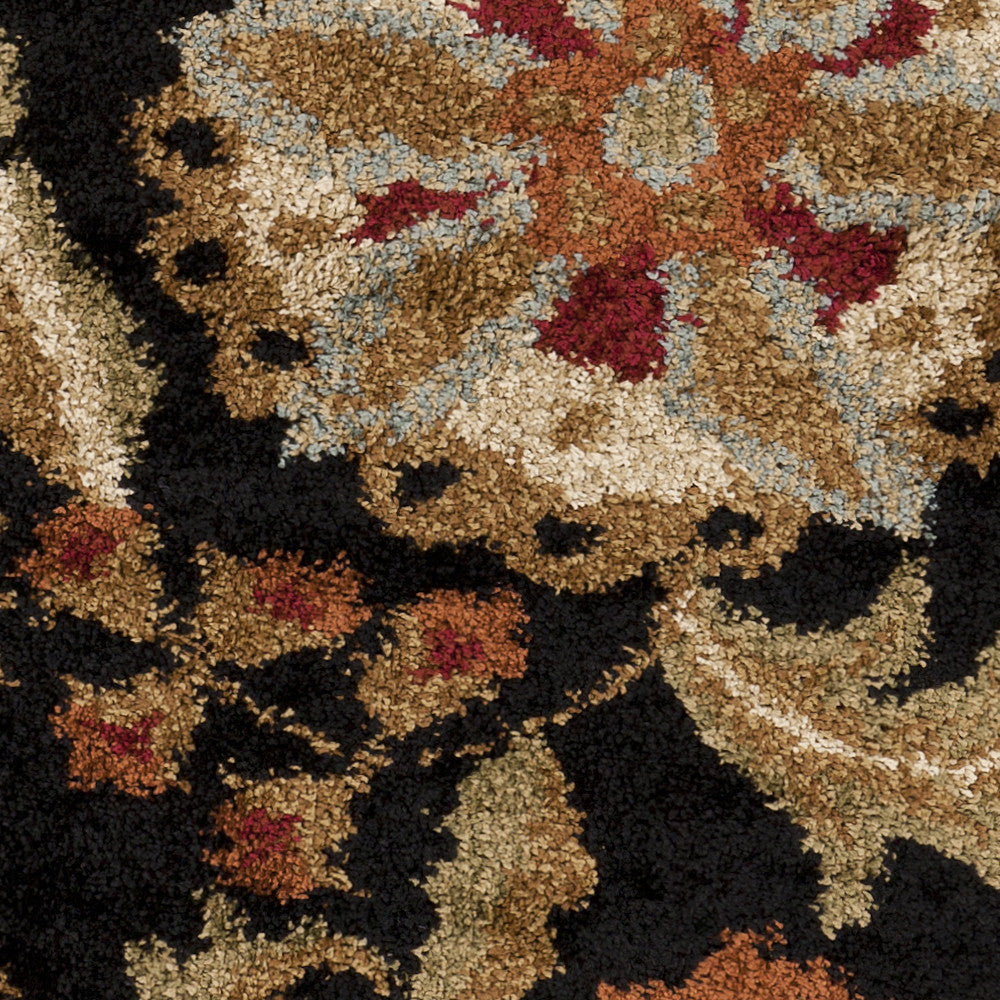 Surya Alfredo AFR-3334 Black Machine Loomed Area Rug Sample Swatch